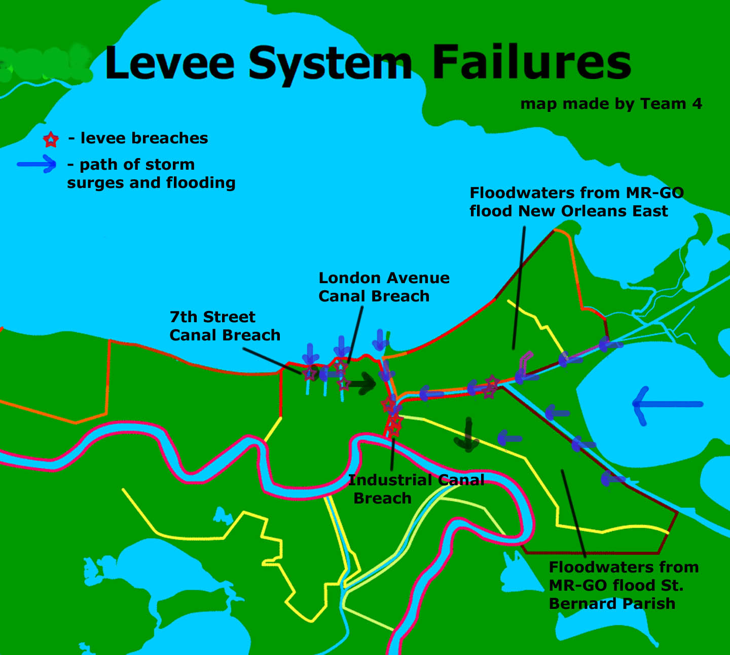 Hurricane Katrina Flood Damage Map